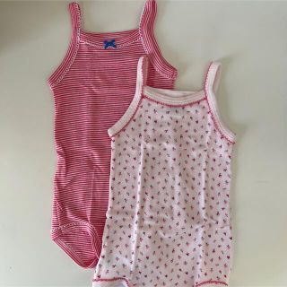 プチバトー(PETIT BATEAU)の【pecopeco様専用】プチバトー　キャミロンパース2着　12m/74cm(肌着/下着)