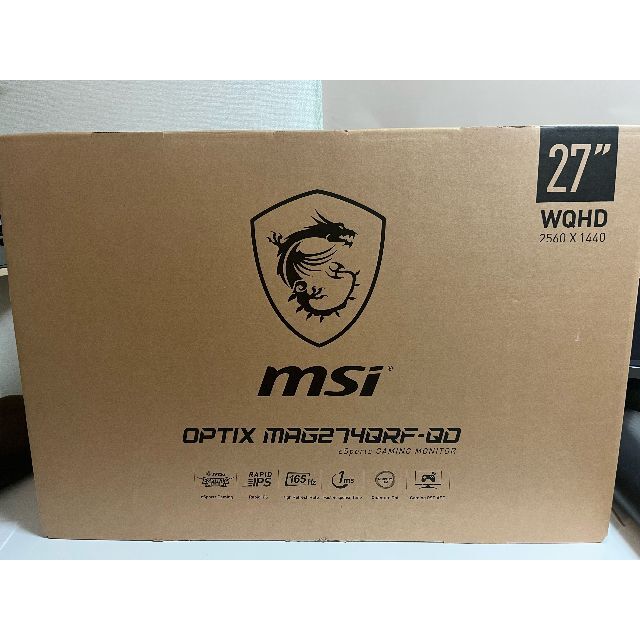 MSI　ゲーミングモニター MAG274QRF-QD スマホ/家電/カメラのPC/タブレット(ディスプレイ)の商品写真