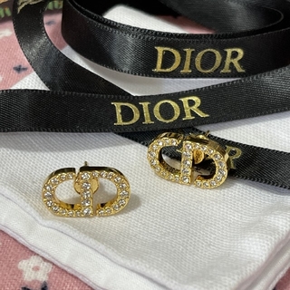 クリスチャンディオール(Christian Dior)のDior PETIT CD スタッドピアス メタルクリスタル(ピアス)
