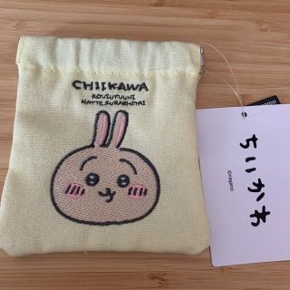 シマムラ(しまむら)のちいかわ　バネポーチ　うさぎ　刺繡ポーチ(キャラクターグッズ)