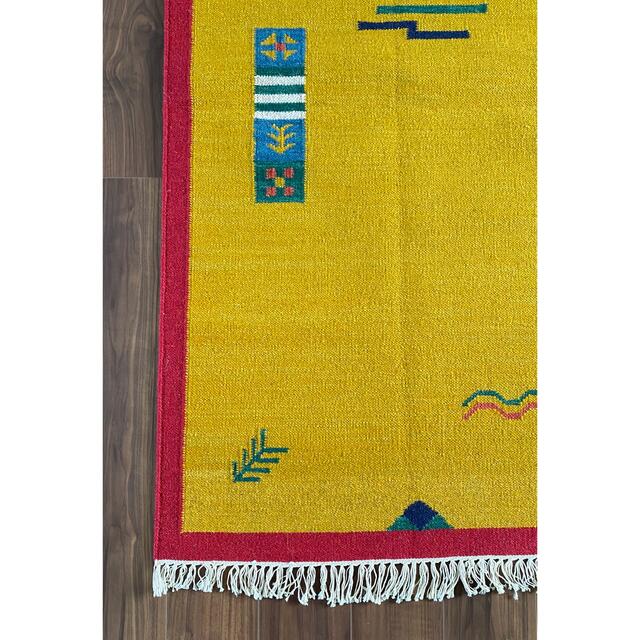 インドキリム ウール 手織り 157×82cm 6