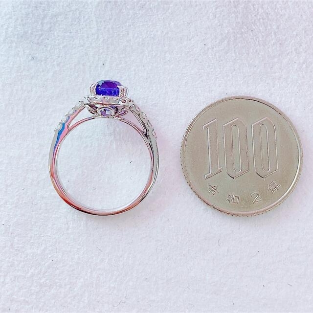 ★2ct★タンザナイト✨0.2ctダイヤモンドプラチナリング指輪12号 レディースのアクセサリー(リング(指輪))の商品写真