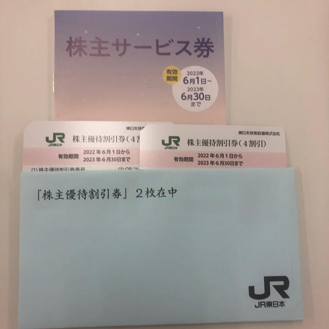 優待券/割引券JR東日本　優待割引券2枚、株主サービス券セット