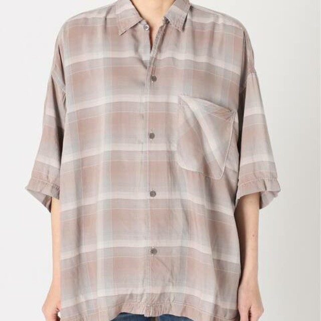 L'Appartement DEUXIEME CLASSE(アパルトモンドゥーズィエムクラス)のL'Appartement【レミレリーフ】CHECK　2WAY SHIRT レディースのトップス(シャツ/ブラウス(長袖/七分))の商品写真