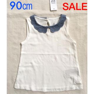 ベビーギャップ(babyGAP)のSALE『新品』babyGap 女の子用 襟付きノースリーブ 90㎝(Tシャツ/カットソー)