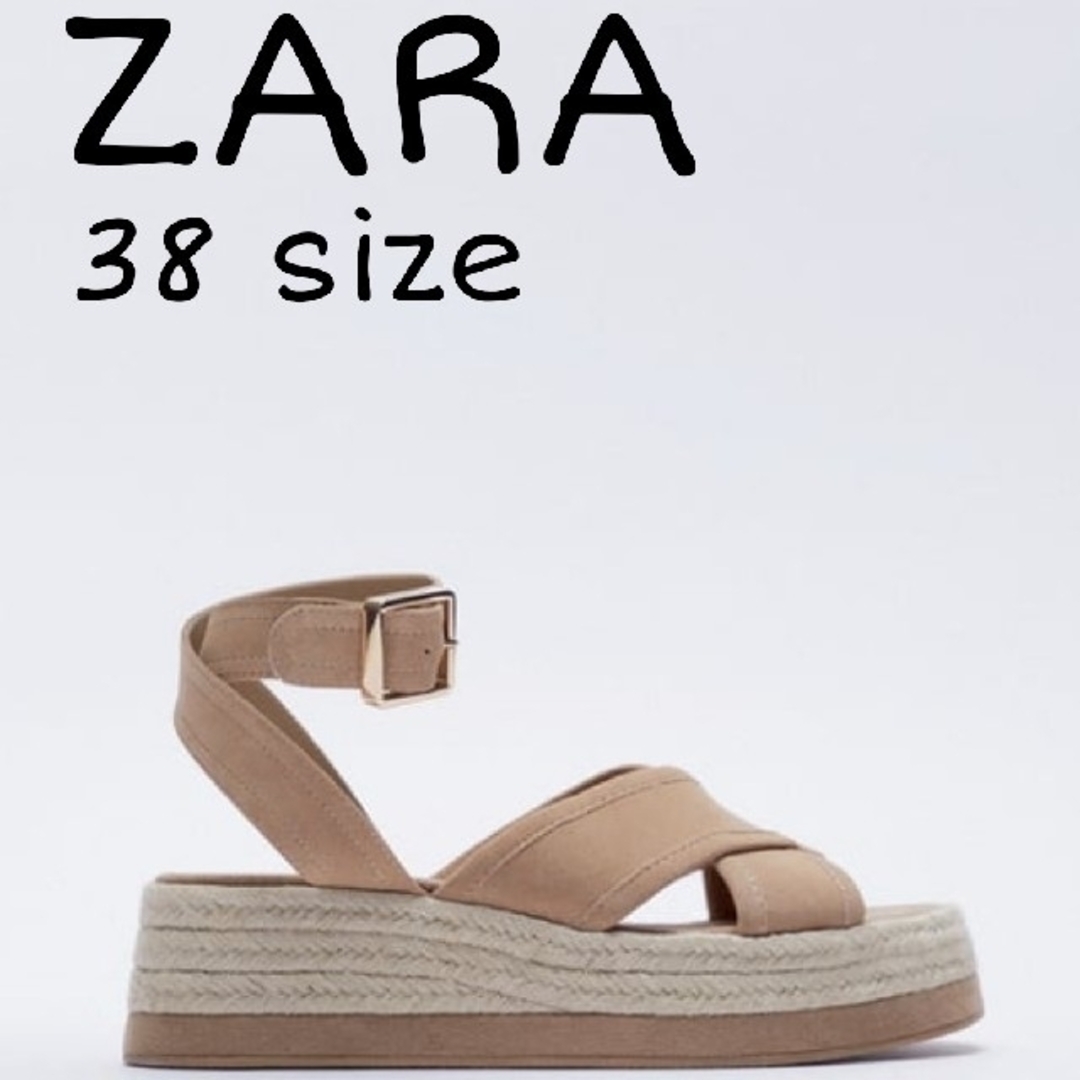 ZARA - 【ラスト1点】ZARA プラットフォーム ウェッジソールサンダル