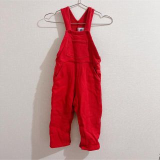 プチバトー(PETIT BATEAU)のプチバトー　サロペット　ロンパース 86cm(ロンパース)