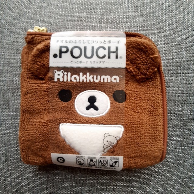 .POUCH(ドットポーチ)のタオルのふりしてコソッとポーチ　リラックマ レディースのファッション小物(ポーチ)の商品写真