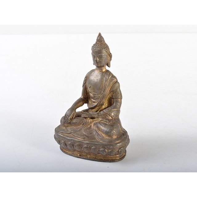 仏教美術　古銅塗金　チベット仏　仏像　C　R4615