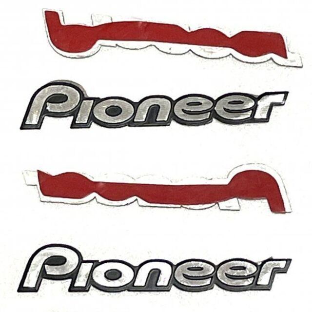 Pioneer(パイオニア)のパイオニア Pioneer スピーカーロゴ プレート エンブレム ステッカー 自動車/バイクの自動車(車内アクセサリ)の商品写真