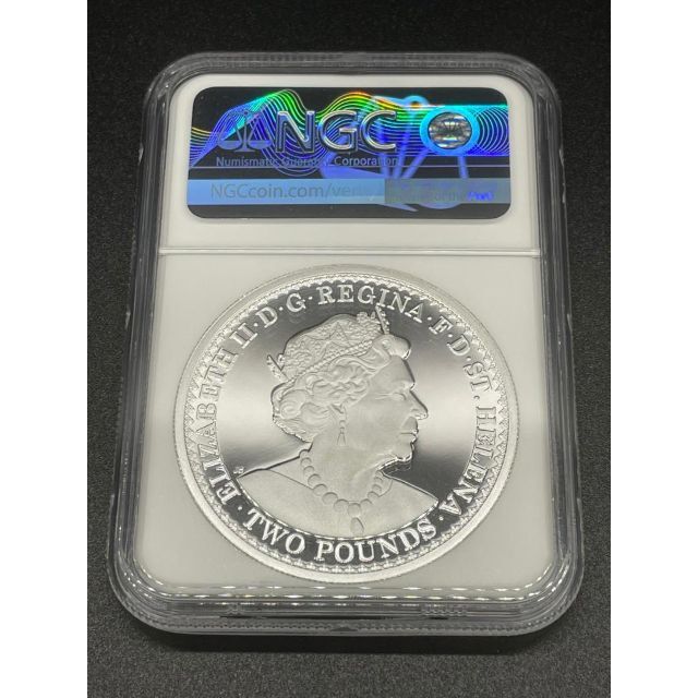 NGC PF70 2022年 セントヘレナ ゴシッククラウン 2ozプルーフ銀貨 取引