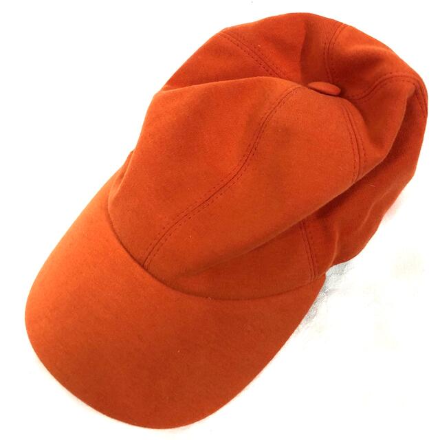 HERMES キャップ帽子 オレンジ HERMES キャップ帽子 オレンジ