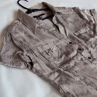 ザラ(ZARA)のZARA ザラ 半袖 レディース ストライプ オフィス ブラウス(シャツ/ブラウス(半袖/袖なし))