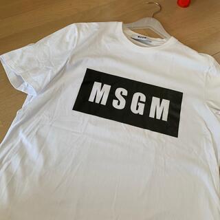 エムエスジイエム(MSGM)のMSGM ボックスロゴ　Tシャツ　Mサイズ(Tシャツ/カットソー(半袖/袖なし))