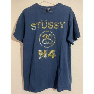 ステューシー(STUSSY)のSTUSSY ステューシー 半袖 Tシャツ 紺 N4 SSリンク 古着 Mサイズ(Tシャツ/カットソー(半袖/袖なし))