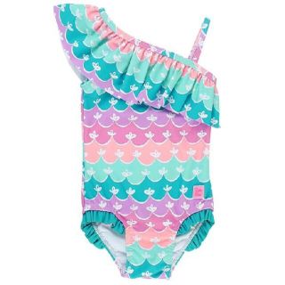 12-18m　ラッフルバッツ　ワンショルダー　ワンピース水着　女の子　75　(水着)