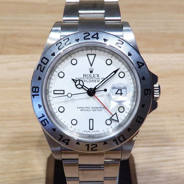 新品同様 16570 エクスプローラー2 ロレックス 超美品 - ROLEX 白文字盤 オートマ V番 腕時計(アナログ)