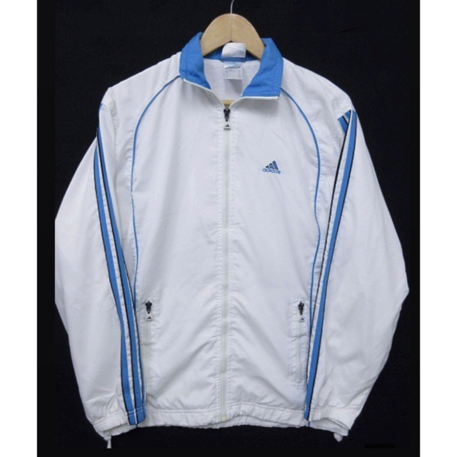 adidas(アディダス)のadidas サブカル ナイロンジャケット トラックジャケット 青 白 メンズのジャケット/アウター(ナイロンジャケット)の商品写真