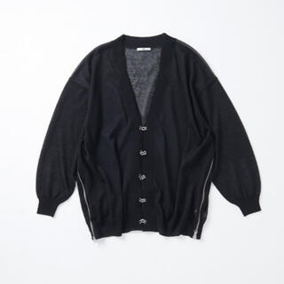 アメリヴィンテージ(Ameri VINTAGE)のsheer FILM CARDIGAN （BK）(カーディガン)