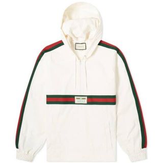 Gucci - GUCCI ラベルコットンキャンバスウィンドブレーカーの通販 by