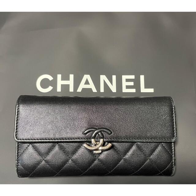 人気⭐️シャネル CHANEL 長財布 レザー ブラック