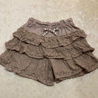 キムラタン(キムラタン)のビケット　キュロットスカート　95 レース　茶色　女の子　ショートパンツ(パンツ/スパッツ)