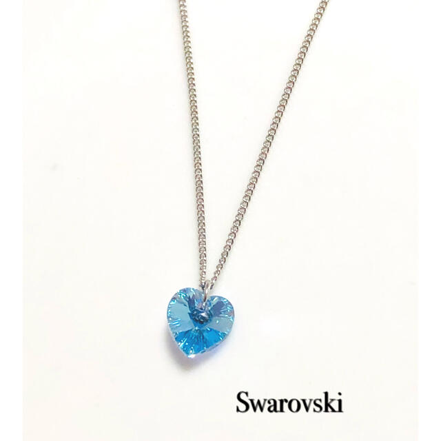 SWAROVSKI(スワロフスキー)の大人可愛い♡上品　輝く ハート　スワロフスキーネックレス　★カラーお選び頂けます ハンドメイドのアクセサリー(ネックレス)の商品写真