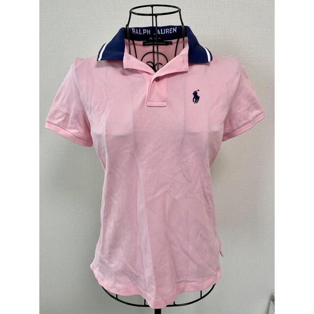 Ralph Lauren(ラルフローレン)のラルフローレン ゴルフウェア ポロシャツ Sサイズ ピンク×ネイビー レディースのトップス(ポロシャツ)の商品写真