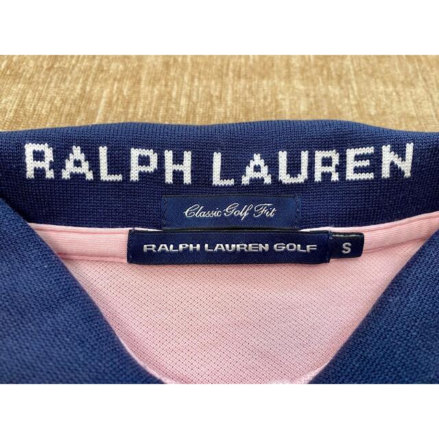 Ralph Lauren(ラルフローレン)のラルフローレン ゴルフウェア ポロシャツ Sサイズ ピンク×ネイビー レディースのトップス(ポロシャツ)の商品写真