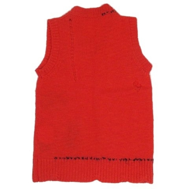 ラフシモンズ RAF SIMONS 15AW ニット ベスト ダメージ加工 ラフシモンズ RAF SIMONS 15AW ニット ベスト ダメージ加工