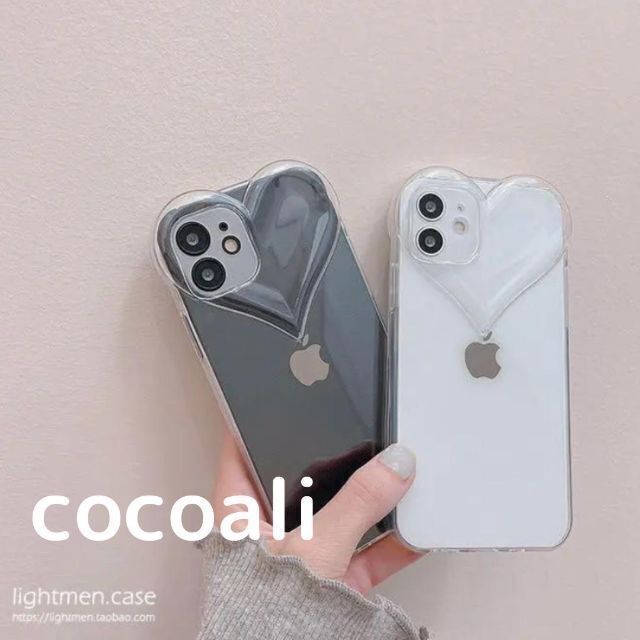 新品未使用 韓国 クリアハート 透明 iPhoneケースiPhone11 スマホ/家電/カメラのスマホアクセサリー(iPhoneケース)の商品写真