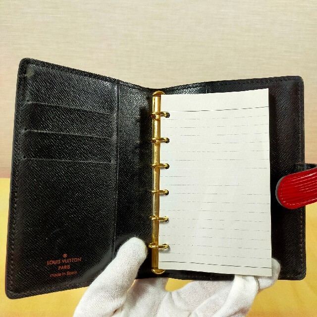 LOUIS VUITTON ルイヴィトン アジェンダMM 2005 エピ 赤 売り出し値下 LOUIS VUITTON ルイ ヴィトン 手帳 アジェンダ 本革 エピ 赤