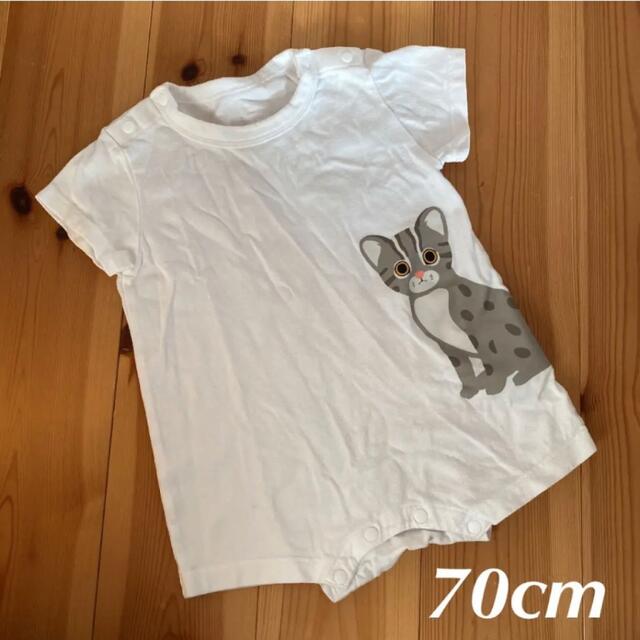 MUJI (無印良品)(ムジルシリョウヒン)のMUJI 70cm 半袖ロンパース キッズ/ベビー/マタニティのベビー服(~85cm)(ロンパース)の商品写真