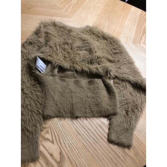 Ameri VINTAGE(アメリヴィンテージ)の2WAY FURRY KNIT TOP レディースのトップス(ニット/セーター)の商品写真