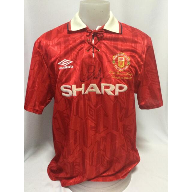 サッカー/フットサルカントナ直筆サイン入り　1993-1994 ManchesterUnited