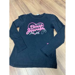 150 女の子　黒ロングＴシャツ　(Tシャツ/カットソー)