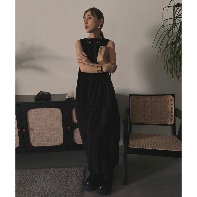 アメリヴィンテージ　2WAY MIX PLEATED DRESS ワンピース