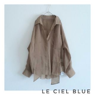 ルシェルブルー(LE CIEL BLEU)の新品タグ付き LE CIEL BLUE ルシェルブルー ボイルボウシャツ(シャツ/ブラウス(長袖/七分))