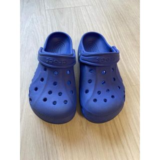 クロックス(crocs)のクロックス　キッズ用　ブルー(サンダル)