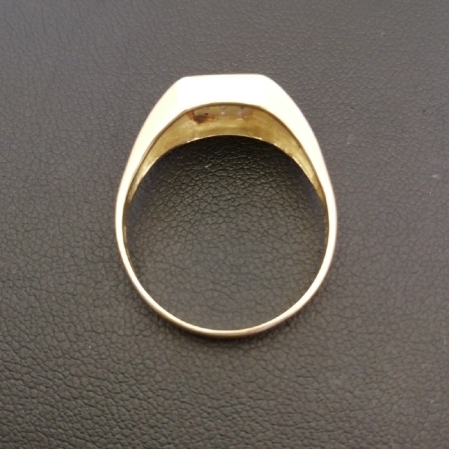 K18YG & Pt900✨ダイヤ0.12ct付✨印台デザイン✨メンズリング✨ メンズのアクセサリー(リング(指輪))の商品写真