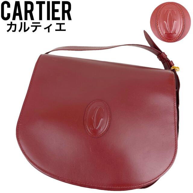 ✨美品✨Cartier　マストライン　ショルダーバッグ　ボルドー