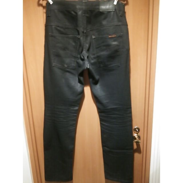 Nudie Jeans(ヌーディジーンズ)のNuedie THIN FINN　コーティング　ストレッチ　ブラックデニム メンズのパンツ(デニム/ジーンズ)の商品写真