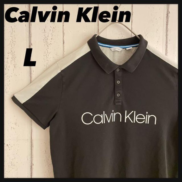 Calvin Klein(カルバンクライン)のカルバンクライン⭐️ポロシャツ 半袖シャツ ビッグロゴ L メンズのトップス(ポロシャツ)の商品写真