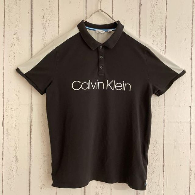 Calvin Klein(カルバンクライン)のカルバンクライン⭐️ポロシャツ 半袖シャツ ビッグロゴ L メンズのトップス(ポロシャツ)の商品写真