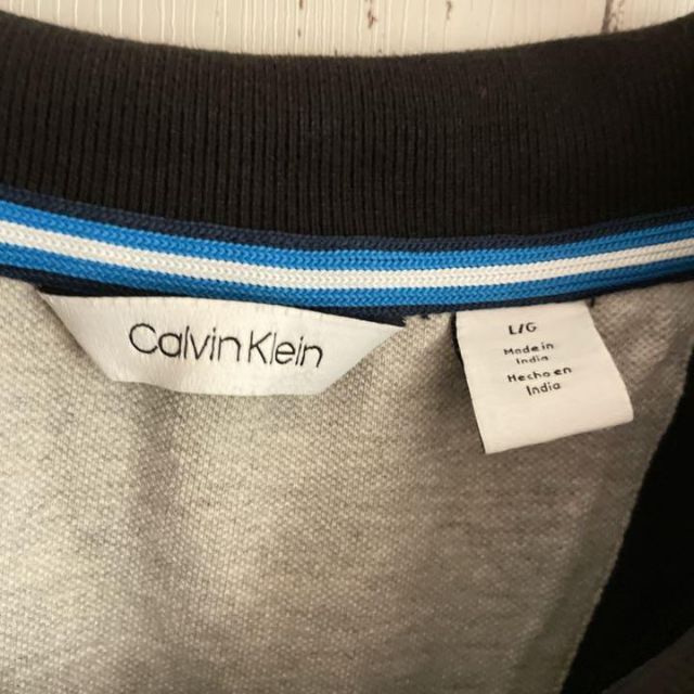 Calvin Klein(カルバンクライン)のカルバンクライン⭐️ポロシャツ 半袖シャツ ビッグロゴ L メンズのトップス(ポロシャツ)の商品写真