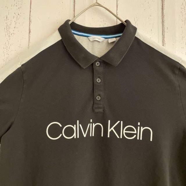 Calvin Klein(カルバンクライン)のカルバンクライン⭐️ポロシャツ 半袖シャツ ビッグロゴ L メンズのトップス(ポロシャツ)の商品写真