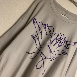 【美品】SHAREEF シャリーフ　20ss HAND 刺繍　デザイン　Tシャツ