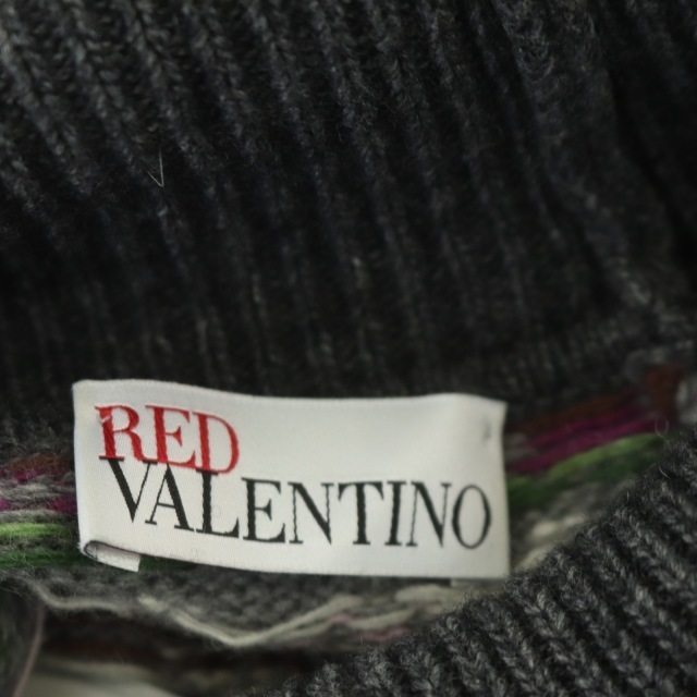 RED VALENTINO(レッドヴァレンティノ)のレッド ヴァレンティノ セーター ニット 長袖 フラワー刺繍 タートルネック レディースのトップス(ニット/セーター)の商品写真