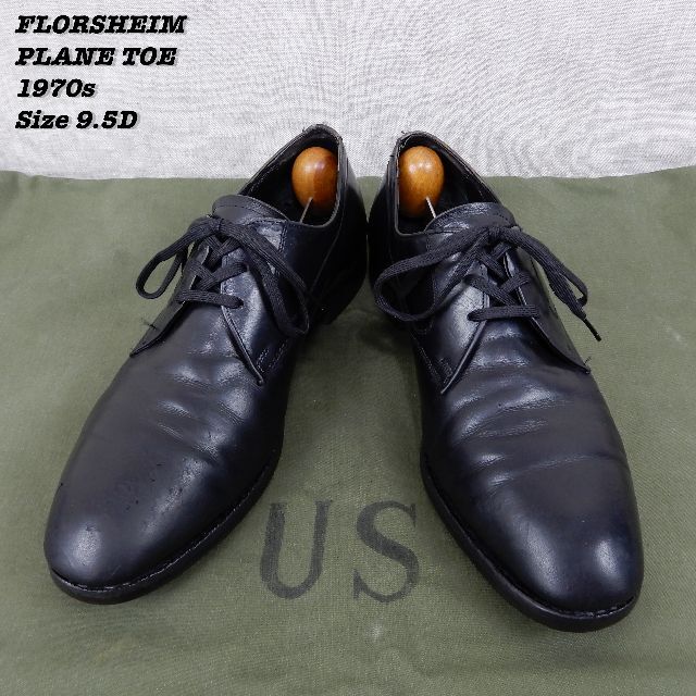 FLORSHEIM PLANE TOE Shoes 1970s Size9.5D