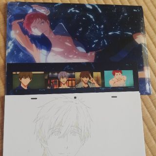 京アニショップ特典　ミニ複製原画+クリアケースセット　Free!(イラスト集/原画集)